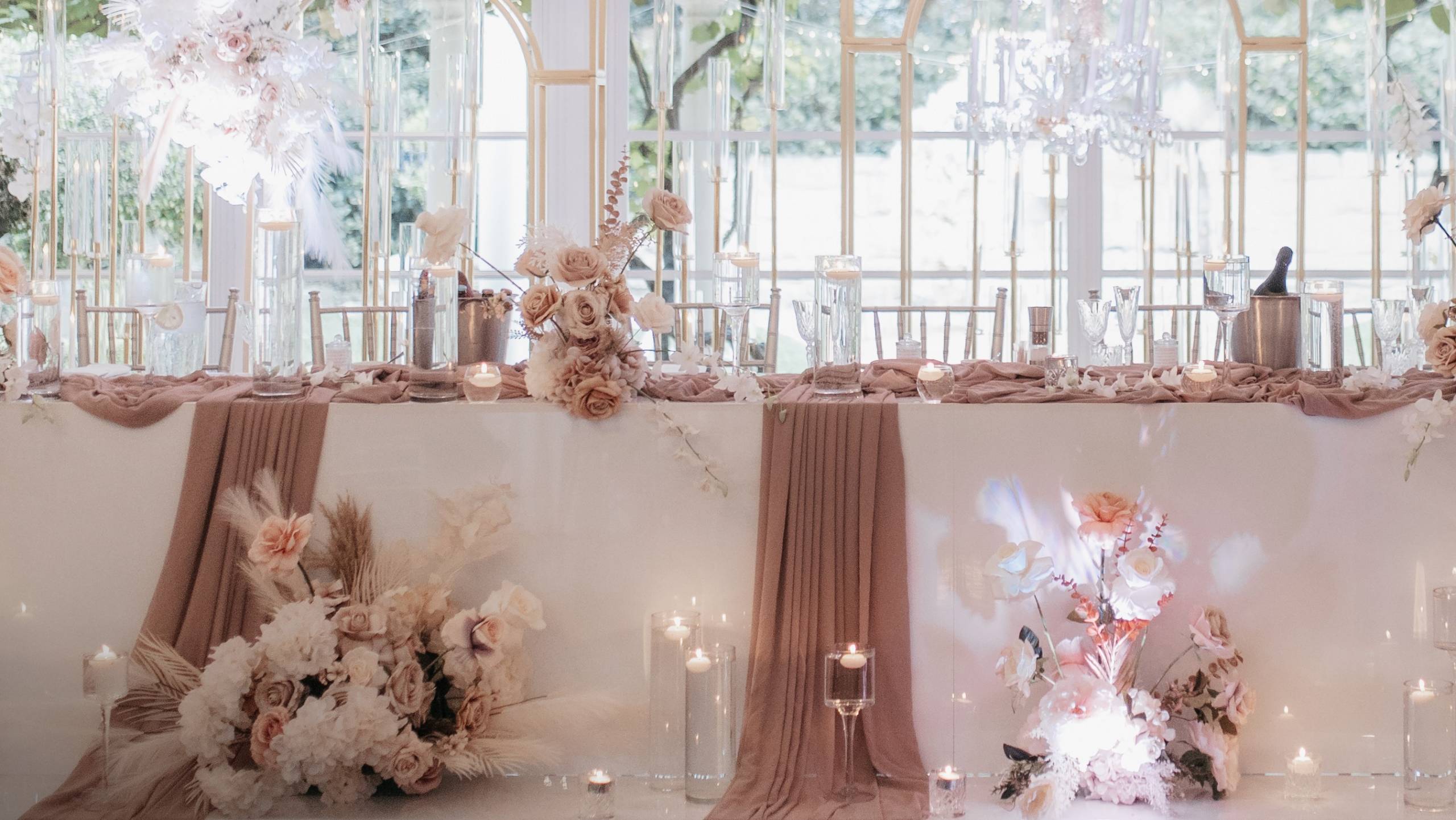White Glossy Bridal Table 1