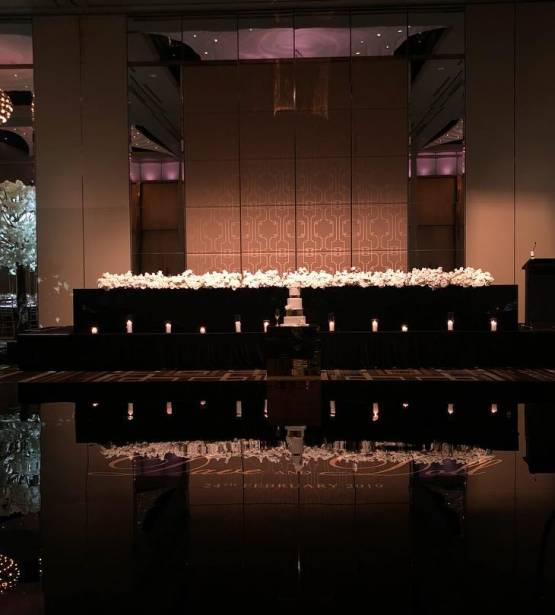 Black Glossy Bridal Table