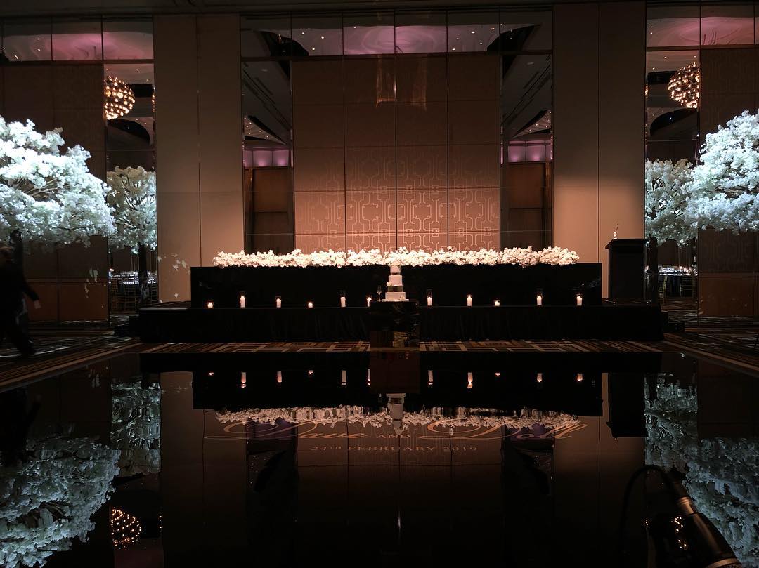 Black Glossy Bridal Table