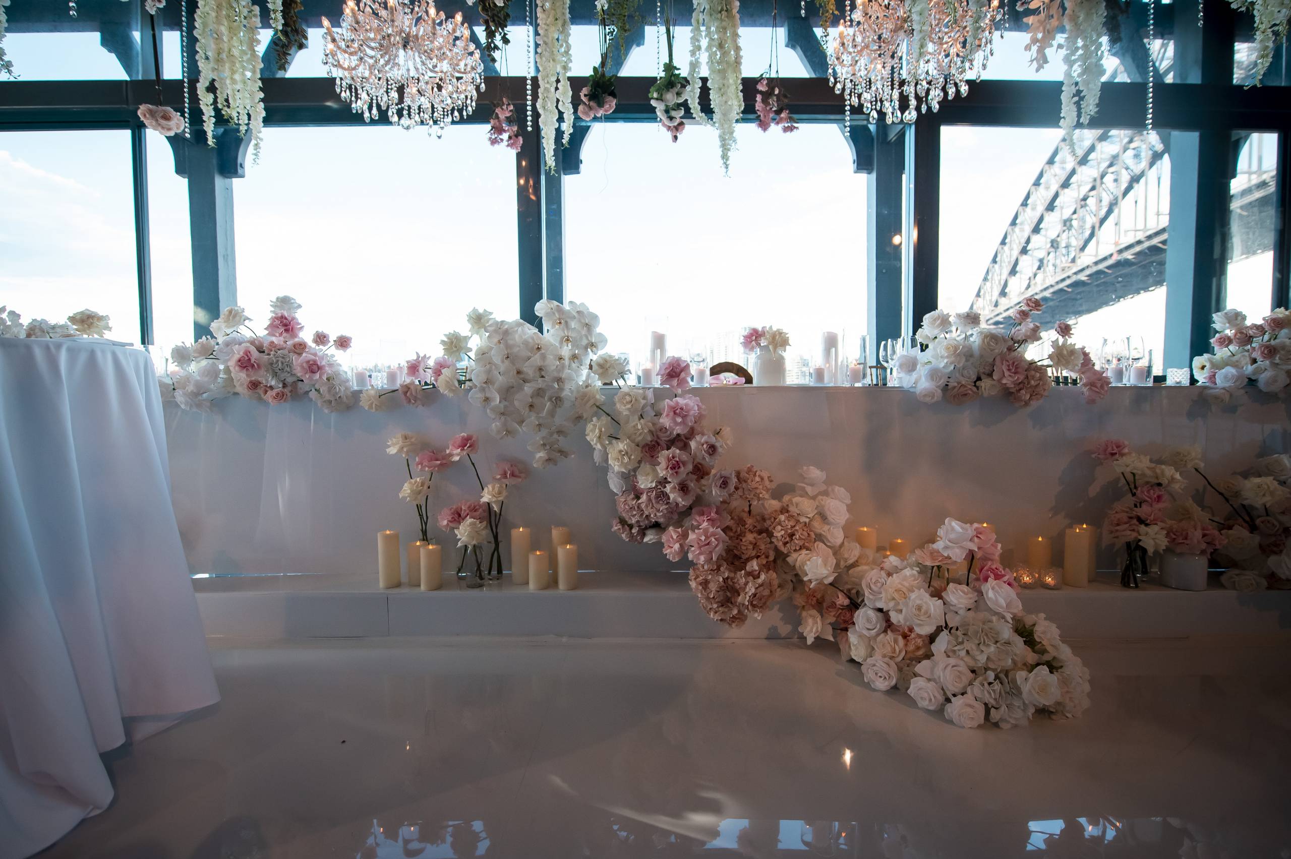 White Glossy Bridal Table 2